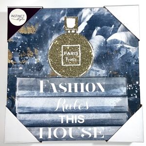 Fashion Rules This House Canvas Wrapped Wall Art